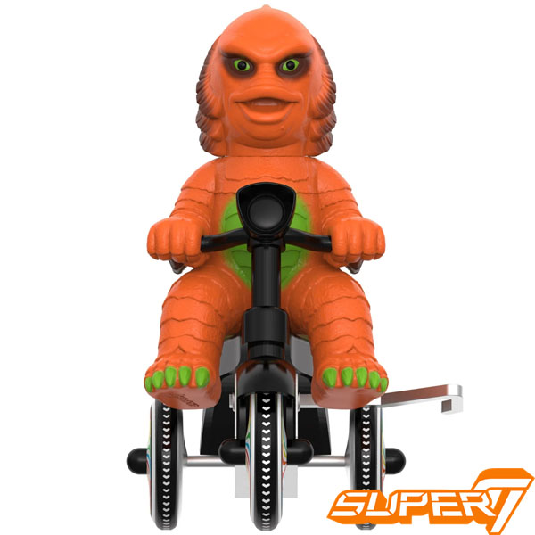 Super 7 Universal Monsters Super Cycles Creature from the Black Lagoon Orange and Black Figure